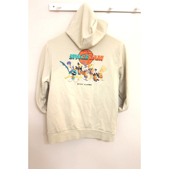 Space Jam A New Legacy Hoodie Child Sm Beige Stay Tuned Sweatshirt Long Sleeve - Picture 4 of 8
